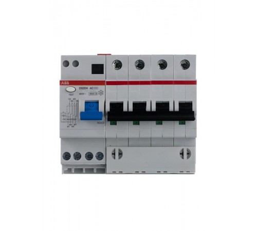Автоматический выключатель дифференциального тока DS204 4п 10А C 30мА тип AC (6 мод)  2CSR254001R1104  ABB