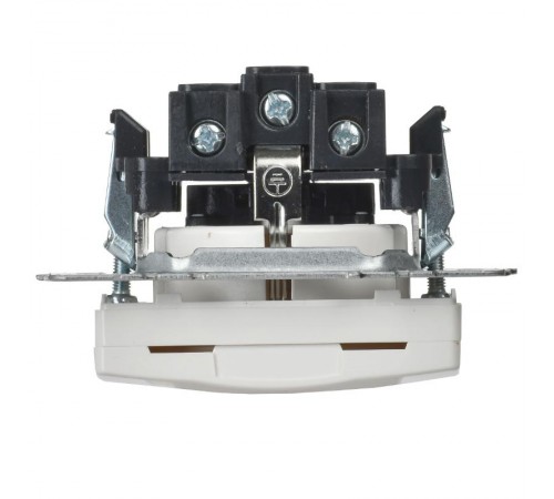 BRITE Розетка с заземлением со шторками с крышкой 16А IP20 РСбш10-3-БрБбелый   BR-R16-16-K01  IEK