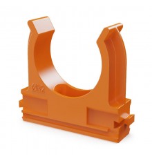 Крепёж-клипса для труб АБС-пластик оранжевая д32 (25шт/500шт уп/кор)  PR13.0105  Промрукав