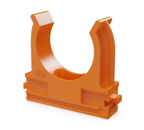 Крепёж-клипса для труб АБС-пластик оранжевая д32 в малой упаковке (10шт/500шт уп/кор)  PR13.0115  Промрукав