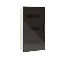 Щиток 36 мод встраиваемый FRAME, белый, с тонированной дверцей, с 4  шинами PEN (2шт на 8 отв. и 2шт на 10 отв.)  F36B1WD  DKC