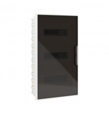 Щиток 36 мод встраиваемый FRAME, белый, с тонированной дверцей, с 4  шинами PEN (2шт на 8 отв. и 2шт на 10 отв.)  F36B1WD  DKC