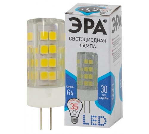 Лампа светодиодная LED 3,5Вт G4 220В 4000К smd JC капсульная  Б0027856  ЭРА