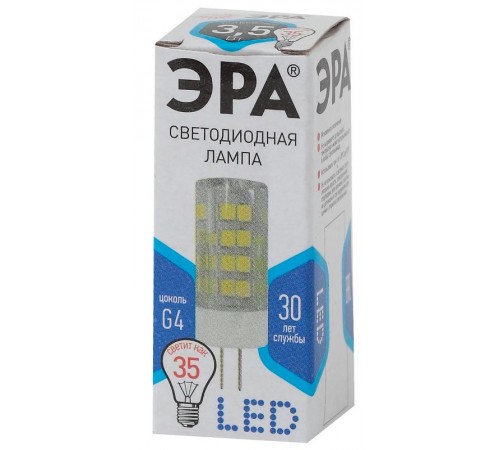 Лампа светодиодная LED 3,5Вт G4 220В 4000К smd JC капсульная  Б0027856  ЭРА