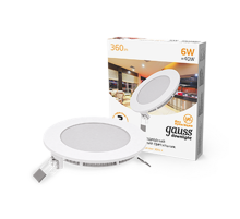 Светильник светодиодный встраиваемый ультратонкий круглый IP20 6W 2700K  939111106  Gauss