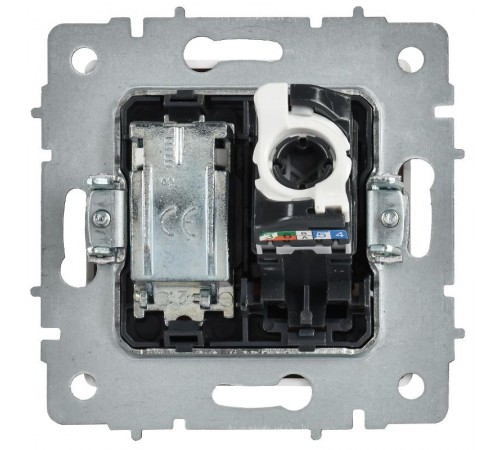 BRITE Розетка двойная TV+RJ45 кат.5E РТВ/РК12-БрАБ арктический белый   BR-AK20-1-K91  IEK