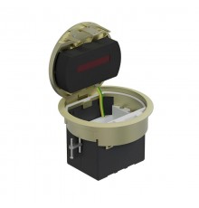 LUK/1,5BR66 Люк в пол на 1,5 поста IP66 в комплекте с суппортом и коробкой латунь d100 мм  70030  Ecoplast