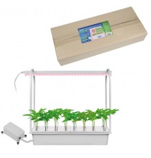 Набор для гидропоники "Минисад AQUA" св-к LED с подст и компрес, ULT-P44C-10W/SPLE IP20 AQUA WHITE спектр для фотосинт, белый  UL-00004497  Uniel