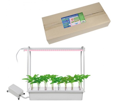 Набор для гидропоники "Минисад AQUA" св-к LED с подст и компрес, ULT-P44C-10W/SPLE IP20 AQUA WHITE спектр для фотосинт, белый  UL-00004497  Uniel