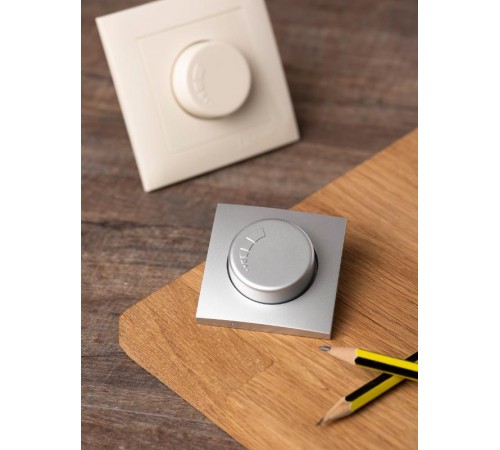 Валенсия лицевая панель светорегулятора 600W 220В сталь EKF PROxima   ESD06-L-101-30   EKF