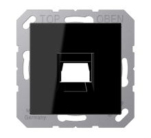 Kрышка для 1-го разъема; без видимого винта; подпружиненная шторка; термопласт; черный A1569-1WESW Jung