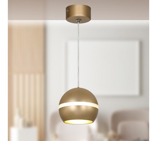 Светильник подвесной (подвес) PL21 GD GX53 потолочный цилиндр золотой  Б0058506  ЭРА