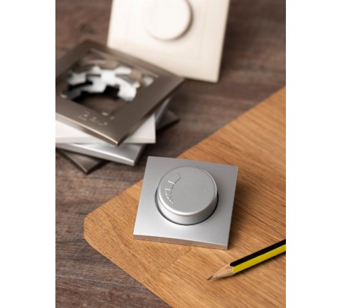 Валенсия лицевая панель светорегулятора 600W 220В сталь EKF PROxima   ESD06-L-101-30   EKF