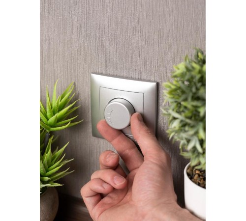 Валенсия лицевая панель светорегулятора 600W 220В сталь EKF PROxima   ESD06-L-101-30   EKF