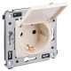 Розетка с крышкой в стену, 2P+E, "Avanti", "Ванильная дымка"  4405013  DKC