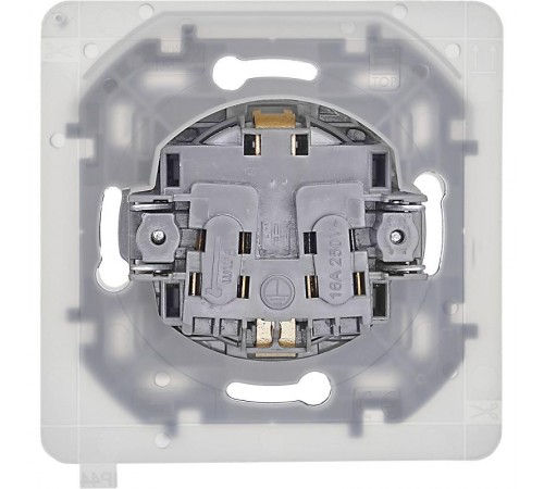 Inspiria Алюминий Розетка с крышкой с заземлением С/У со шторками 16А IP44 без рамки  673742  Legrand