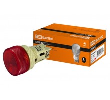 Лампа ENR-22 сигнальная d22мм красный неон/230В цилиндр   SQ0702-0012  TDM