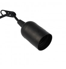 Патрон подвесной с клеммной колодкой E27 черный, с этикеткой, индивидуальный пакет  11-8825  Rexant