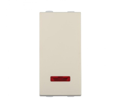 Переключатель с двух мест, с индикатором 45х22,5мм (схема 6L) 16 A, 250 B (бежевый) LK45  850401-1  Ecoplast