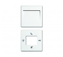 Центральная накладка, solo/future/carat, цвет белый матовый (рамка см. прайс лист ЭУИ BJE)  8300-0-0219   2CKA008300A0219  ABB