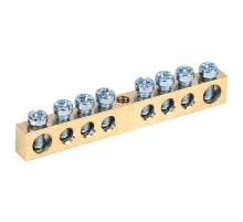 Шина PEN "земля-ноль" 6х9 мм 8/1 (8 групп/крепеж по центру)  11-2372  REXANT