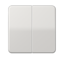 Клавиши ударопрочные для сдвоенного выключателя и кнопки; светло-серые  CD595BFLG  Jung