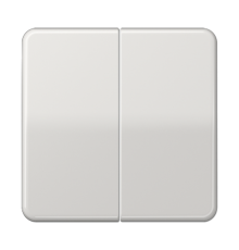 Клавиши ударопрочные для сдвоенного выключателя и кнопки; светло-серые  CD595BFLG  Jung