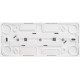 Этюд Белый О/У Розетка 3-ая с заземлением без шторок 16А 250B  PA16-011B  SE