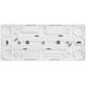 Этюд Белый О/У Розетка 3-ая с заземлением без шторок 16А 250B  PA16-011B  SE