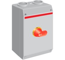 Рубильник в боксе OTP125BA6M до 125A 6-полюсный, красно-желтая ручка, резьба 4хМ50+2хМ16  1SCA022812R7690  ABB