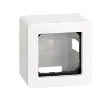 Коробка подъемная для накладного монтажа на 1 пост или 2 узких механизма белого цвета S27  27811-35  Simon