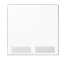 Клавиши для сдвоенных выключателей с полем для надписи; белые  LS995NAWW  Jung