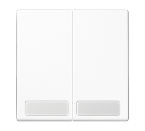 Клавиши для сдвоенных выключателей с полем для надписи; белые  LS995NAWW  Jung