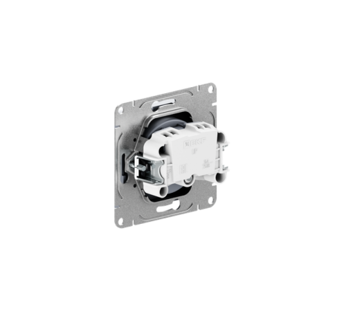 Механизм розетки, 16А, без заземления, без шторок, алюминий Эпика EKF  UP1-SOA-100  EKF