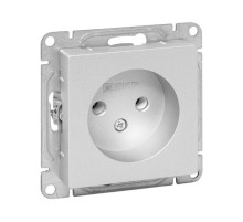 Механизм розетки, 16А, без заземления, без шторок, алюминий Эпика EKF  UP1-SOA-100  EKF