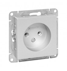 Механизм розетки, 16А, без заземления, без шторок, алюминий Эпика EKF  UP1-SOA-100  EKF