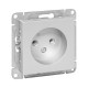 Механизм розетки, 16А, без заземления, без шторок, алюминий Эпика EKF  UP1-SOA-100  EKF