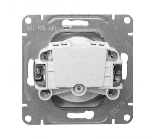 Механизм розетки, 16А, без заземления, без шторок, алюминий Эпика EKF  UP1-SOA-100  EKF