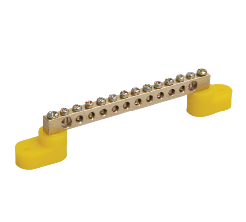 Шина PE земля на 2-угловых изоляторах ШНИ-8х12-12-У2-Ж  YNN10-812-12C2-K05  IEK