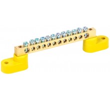 Шина PE земля на 2- угловыхизоляторах ШНИ-6х9-12-У2-Ж  YNN10-69-12C2-K05  IEK