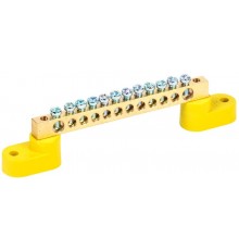 Шина PE земля на 2- угловыхизоляторах ШНИ-6х9-12-У2-Ж  YNN10-69-12C2-K05  IEK