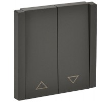 FORTE&PIANO Выключатель жалюзи 10А FP311 серый  FP-V15-0-10-1-K03  IEK