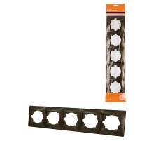 Рамка 5-ти постовая горизонтальная бронза "Лама"  SQ1815-0737  TDM