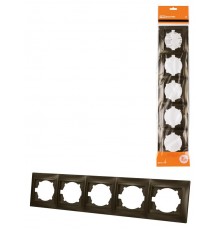 Рамка 5-ти постовая горизонтальная бронза "Лама"  SQ1815-0737  TDM