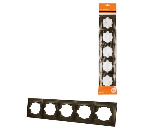 Рамка 5-ти постовая горизонтальная бронза "Лама"  SQ1815-0737  TDM