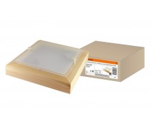 Светильник для ЖКХ невлагозащищенный декоративный под лампу НПБ 02-2х40-111 УХЛ4 "Киото-1" сосна 2х40 Вт IP20 (270х270х75) TDM  SQ0303-0405  TDM