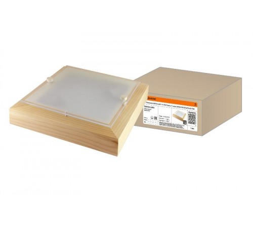 Светильник для ЖКХ невлагозащищенный декоративный под лампу НПБ 02-2х40-111 УХЛ4 "Киото-1" сосна 2х40 Вт IP20 (270х270х75) TDM  SQ0303-0405  TDM