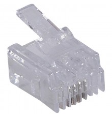 Вилка RJ 11 - 4 контакта - ширина 9,65 мм  051701  Legrand