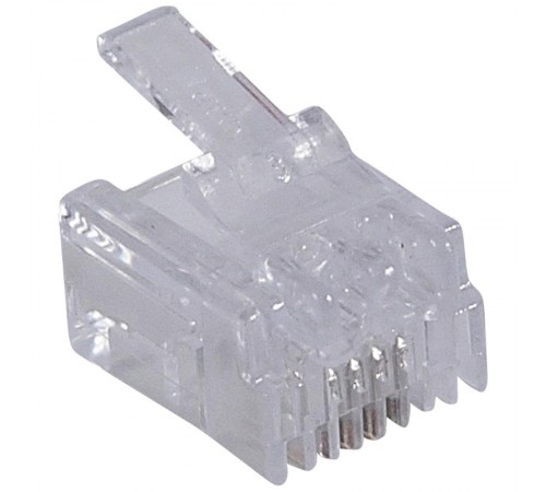 Вилка RJ 11 - 4 контакта - ширина 9,65 мм  051701  Legrand