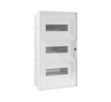 Щиток 36 мод встраиваемый FRAME, белый, с прозрачной дверцей, с 4 шинами  PEN (2шт на 8 отв. и 2шт на 10 отв.)  F36B1WT  DKC